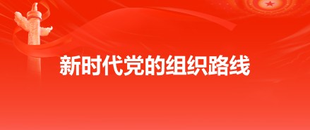 新时代党的组织路线